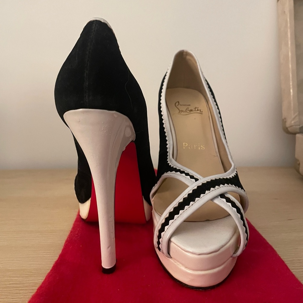 Christian Louboutin Black and White pumps